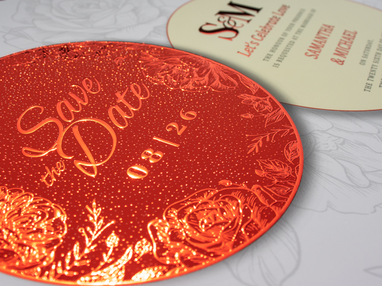 Idea de invitación boda con embellecimiento